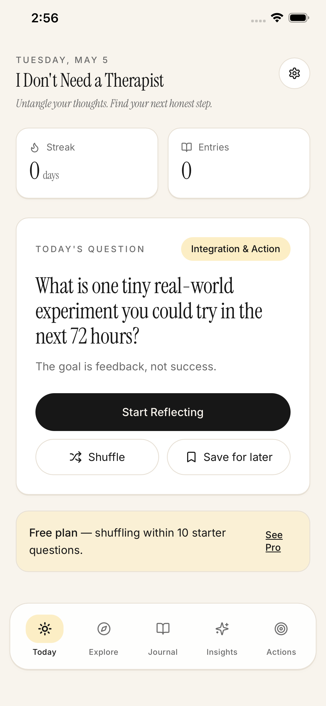 I dont need a Therapist app screenshot
